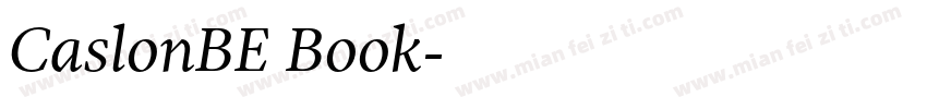 CaslonBE Book字体转换